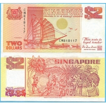 Сингапур 2 доллара 1990 год.