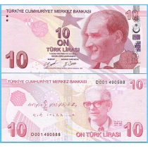Турция 10 лир 2020 год.