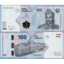 Таджикистан 100 сомони 2025 год. 25 лет национальной валюте