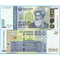 Таджикистан 500 сомони 2018 год.