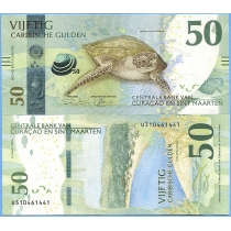 Кюрасао и Синт-Мартен 50 гульденов 2025 год.