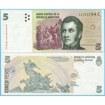 Аргентина 5 песо 2003 год.