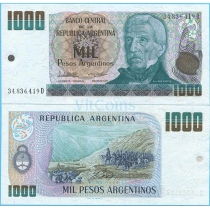 Аргентина 1000 песо аргентино 1984 год.