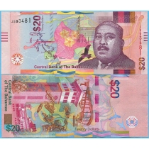 Багамские острова 20 долларов 2018 год.