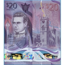 Барбадос 20 долларов 2024 год.
