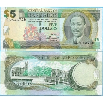 Барбадос 5 долларов 2012 год.