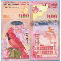 Бермудские острова 100 долларов 2009 год.