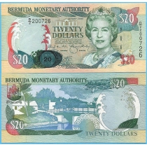 Бермудские острова 20 долларов 2000 год. Р-53Аа.