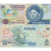 Багамские острова 1 доллар 1992 год. 500 лет Открытию Америки