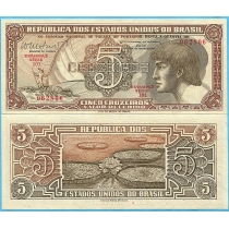 Бразилия 5 крузейро 1961 год.