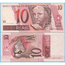 Бразилия 10 реал 1997 год. P-245Am