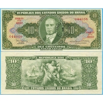 Бразилия 1 сентаво 1967 на 10 крузейро 1962 год.