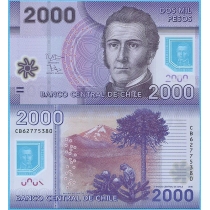 Чили 2000 песо 2016 год.
