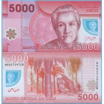 Чили 5000 песо 2016 год.