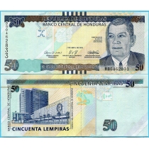 Гондурас 50 лемпир 2022 год.