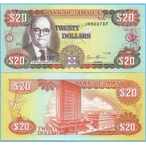 Ямайка 20 долларов 1995 год.