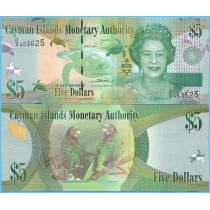 Каймановы острова 5 долларов 2014 год.