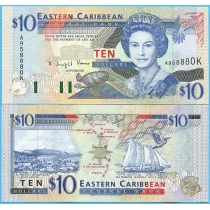 Восточные Карибы 10 долларов 1994 год. Сент-Китс и Невис