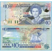 Восточные Карибы 10 долларов 2000 год. Сент-Винсент
