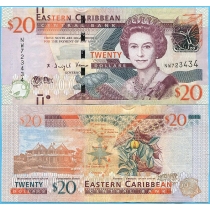Восточные Карибы 20 долларов 2015 год.