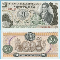 Колумбия 20 песо 1982 год.