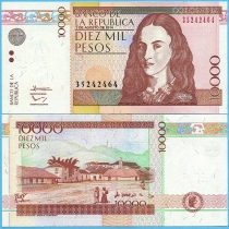 Колумбия 10000 песо 2014 год.