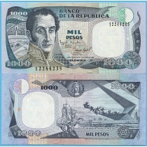Колумбия 1000 песо 1995 год.