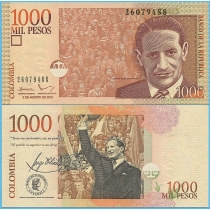 Колумбия 1000 песо 2016 год.