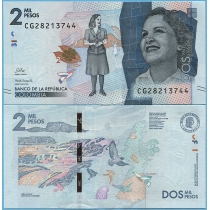 Колумбия 2000 песо 2023 год.