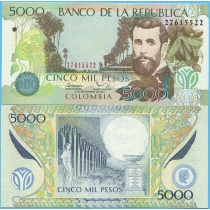 Колумбия 5000 песо 2013 год.