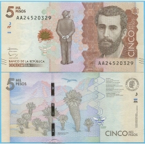 Колумбия 5000 песо 2015 год.