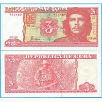 Куба 3 песо 2005 год.