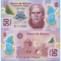 Мексика 50 песо 2017 год. Р 123Aab
