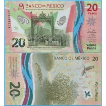 Мексика 20 песо 2022 год. 200 лет независимости. Pik-132h.2