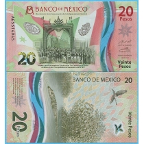 Мексика 20 песо 2021 год. 200 лет независимости. Pik137b
