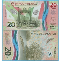 Мексика 20 песо 2021 год. 200 лет независимости. Pik137c.