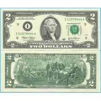 США 2 доллара 2003 год.  P-516аI FW (Fort Worth)