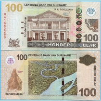 Суринам 100 долларов 2020 год.
