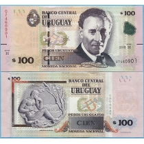 Уругвай 100 песо 2019 год.