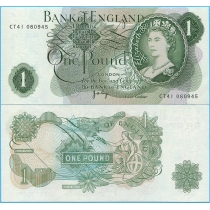 Великобритания 1 фунт 1970 год.