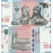 Банкнота 20 злотых 2016 год. Польша. 1050 лет крещения Польши