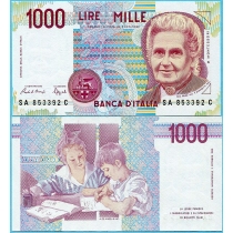 Италия 1000 лир 1990 год.