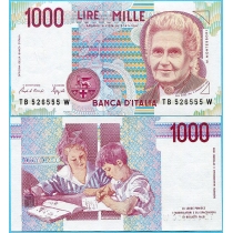 Италия 1000 лир 1991 год.