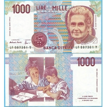 Италия 1000 лир 1995 год.