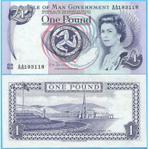 Остров Мэн 1 фунт 2009 год.