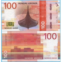 Норвегия 100 крон 2016 год.
