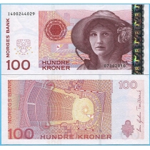 Норвегия 100 крон 2014 год.
