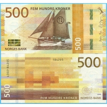 Норвегия 500 крон 2018 год.