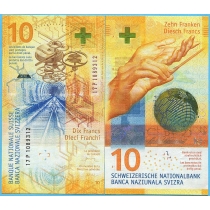 Швейцария 10 франков 2017 год.