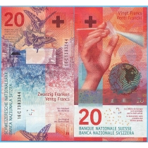 Швейцария 20 франков 2016 год.